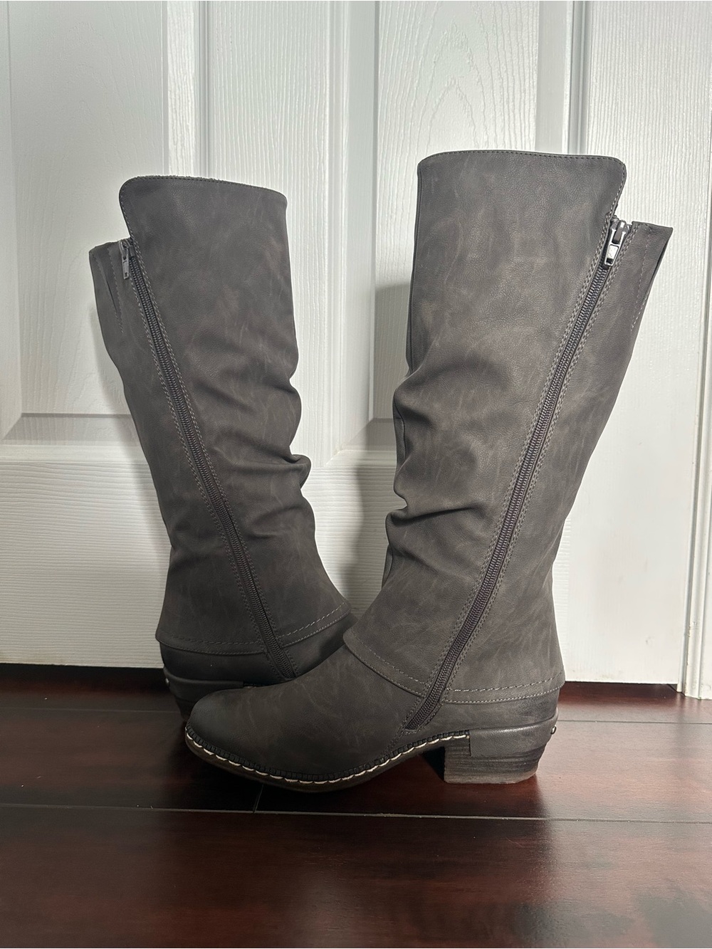 Size 8 (EU 39) Rieker 93655-45 Women’s Slouch Riding Winter Boots Faux Fur - Picture 9 of 11